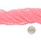 Medium Bright Pink 6mm Round Chalcedony Beads - One Strand Bead-B49